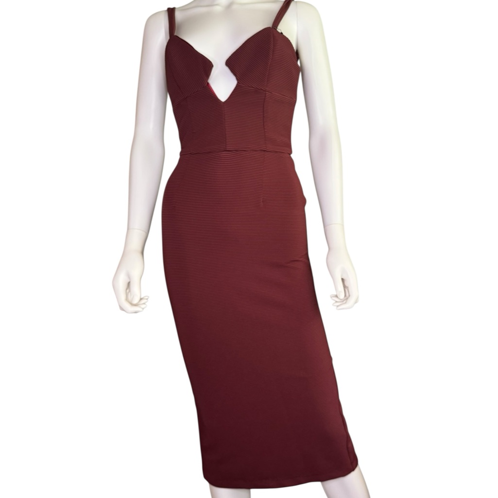Free People Red Strapless Sheath Dress Sweetheart Neckline